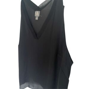Worthington Black Sleeveless V Neck Top Sz 1X